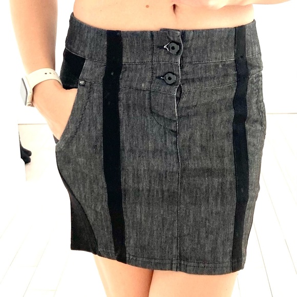 Diesel black denim mini skirt- size 26 - stretch - Picture 13 of 13
